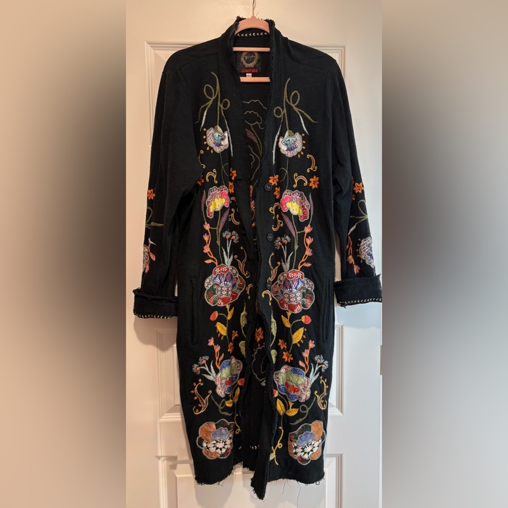 Johnny Was Biya TARIA APPLIQUE CARDIGAN - Picture 2 of 13
